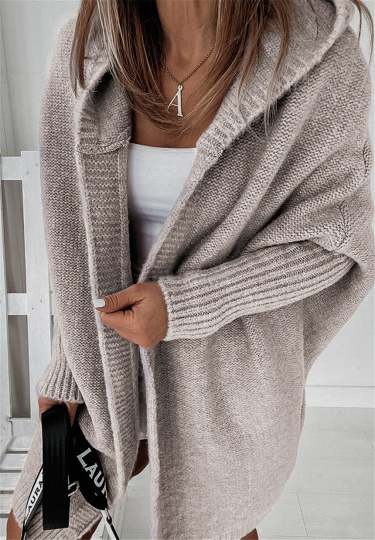 Faiza Cardigan | Cozy Knitted Hooded Cardigan