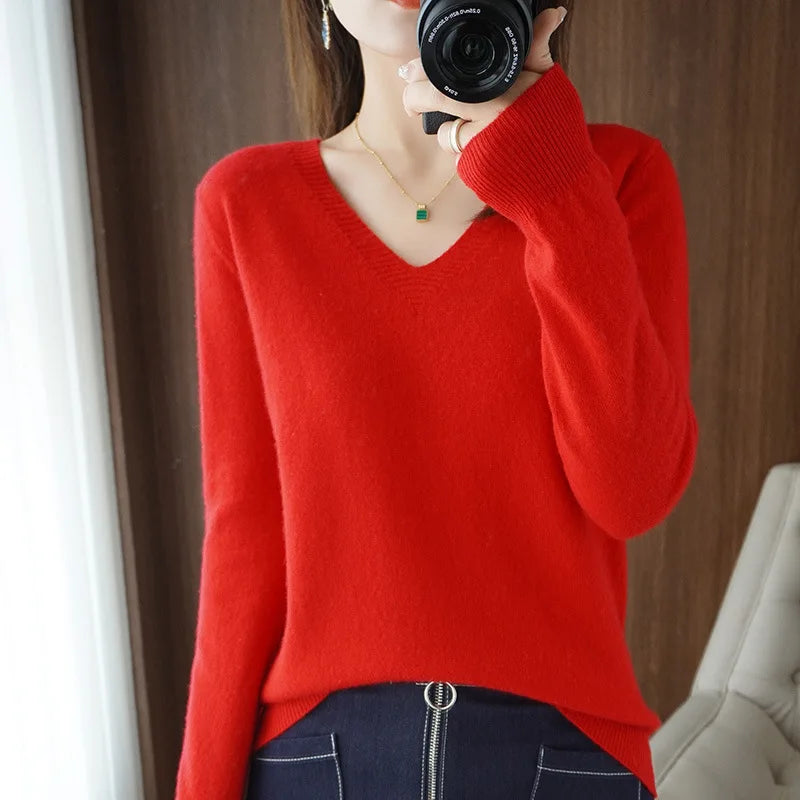 Drusilla Sweater | Cozy V-Neck Sweater with Timeless Style