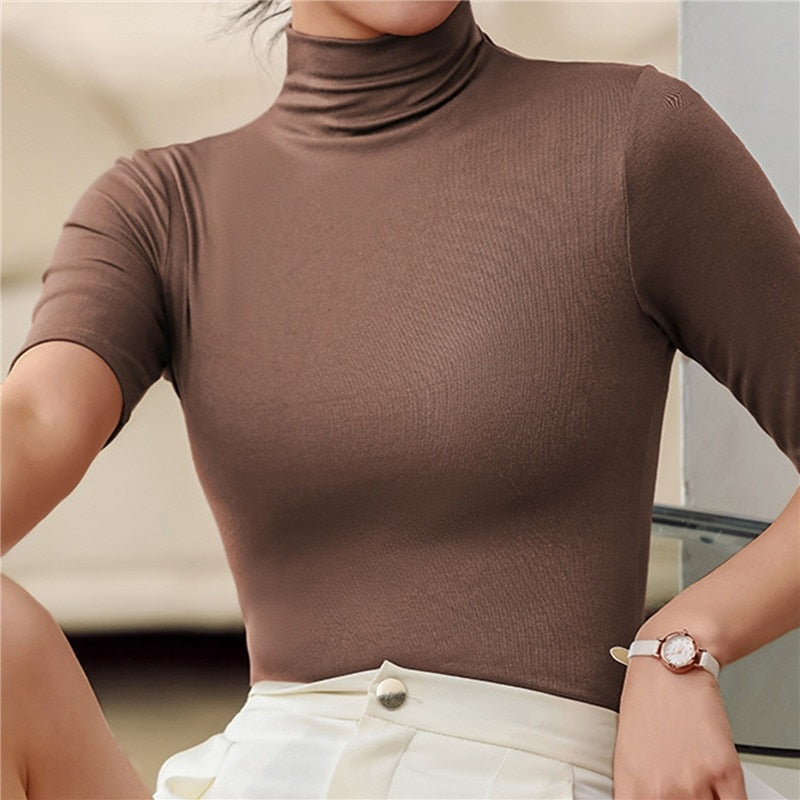 Gwendolyn Top | Ultra-Thin Seamless Turtleneck