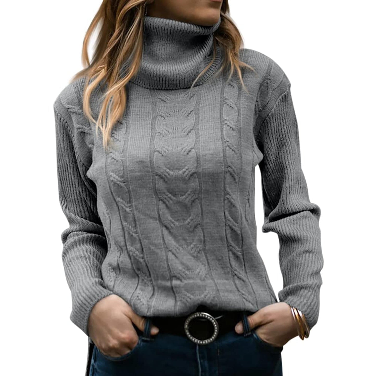 Jocelyn  Cozy Women's Turtleneck Sweater | Soft Knit Pullover