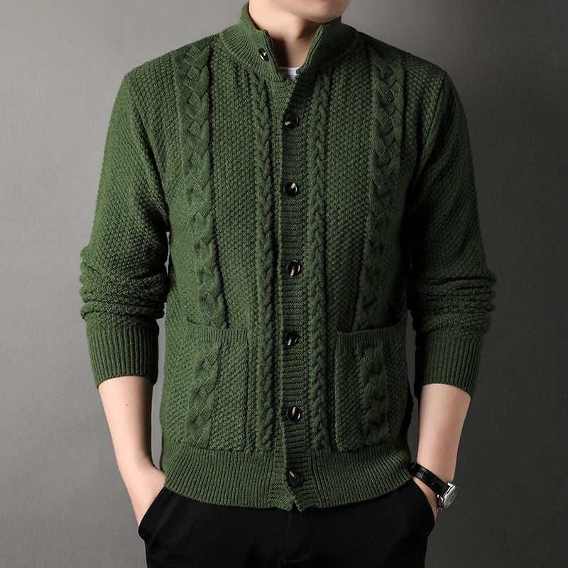 Henry Cardigan | Thick Knit Buttoned Cardigan for Men