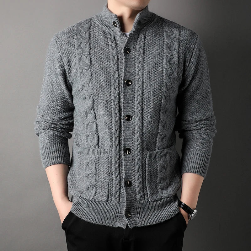 Henry Cardigan | Thick Knit Buttoned Cardigan for Men