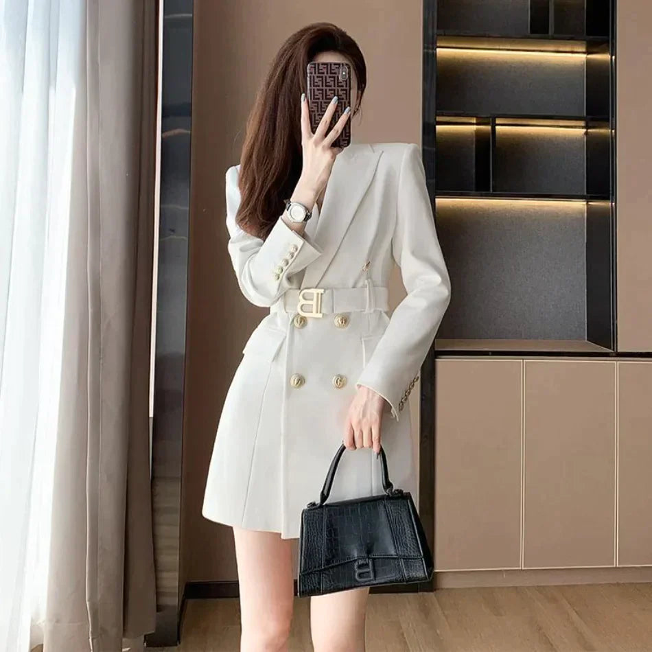 Fleur Blazer Dress | Elegant Belted Blazer Dress