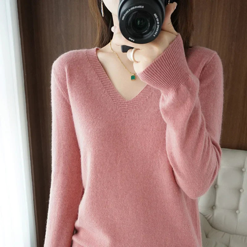 Drusilla Sweater | Cozy V-Neck Sweater with Timeless Style