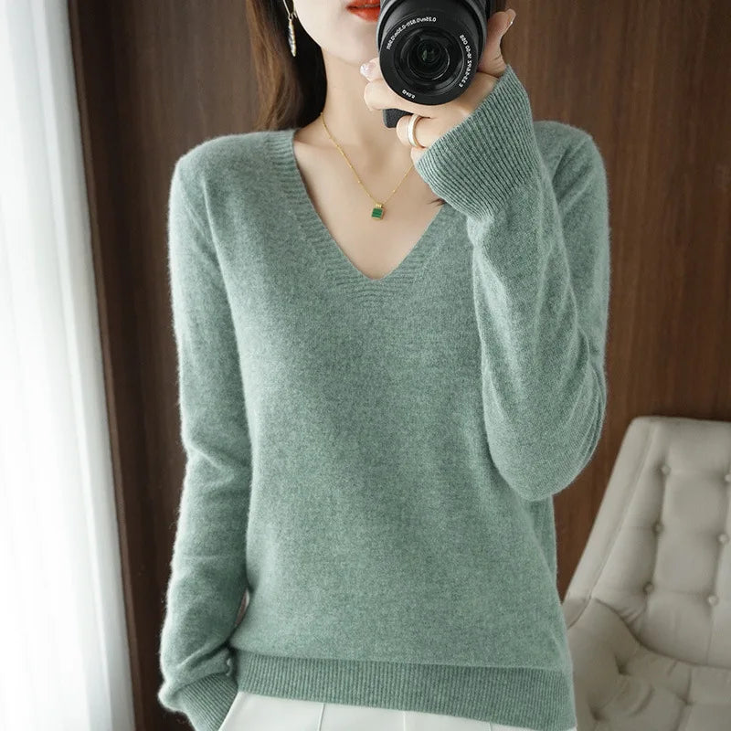 Drusilla Sweater | Cozy V-Neck Sweater with Timeless Style