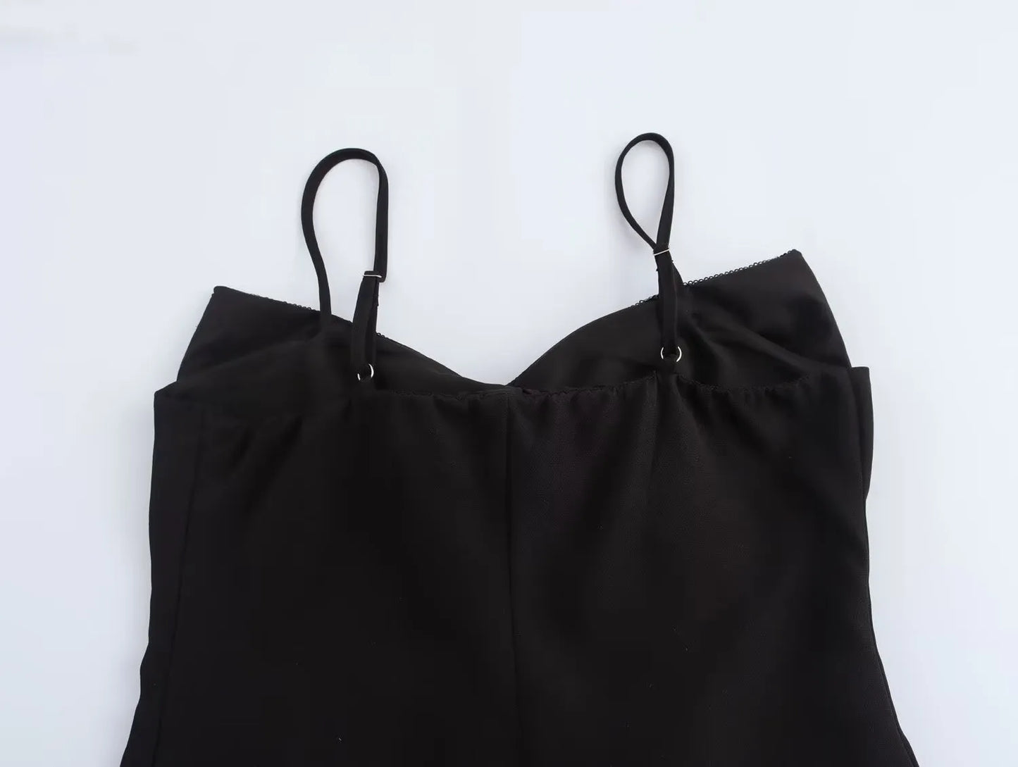 Cirellaine Party Top | Black Glitter Bow Strap Top for Women