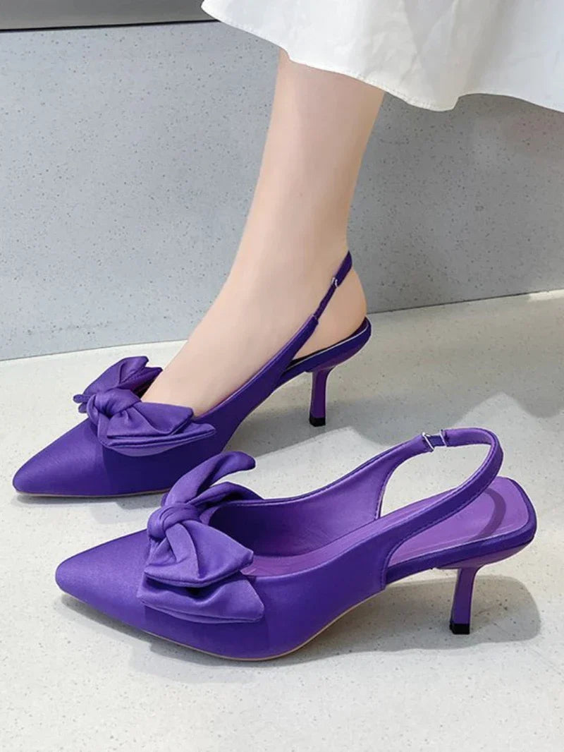 Yulia Pointed Flats | Women’s Backless Slip-On Pointed Toe Shoes