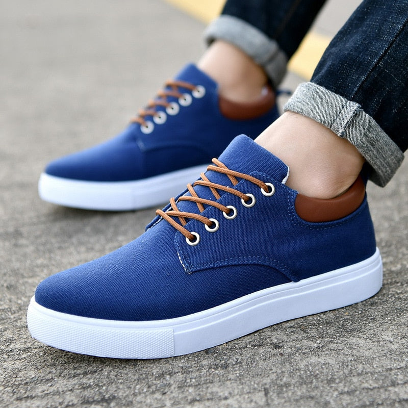 Udell Shoes | Men's Canvas Sneakers with White Sole