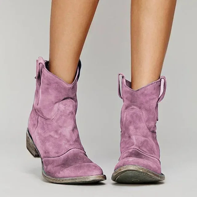 Aileen Ankle Boots | Women’s Vintage Style Ankle Boots with Low Heel