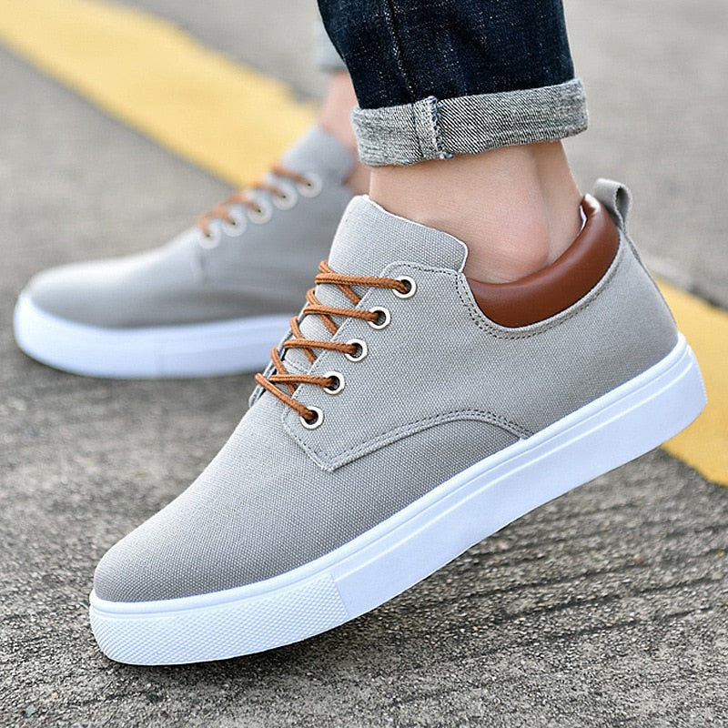 Udell Shoes | Men's Canvas Sneakers with White Sole