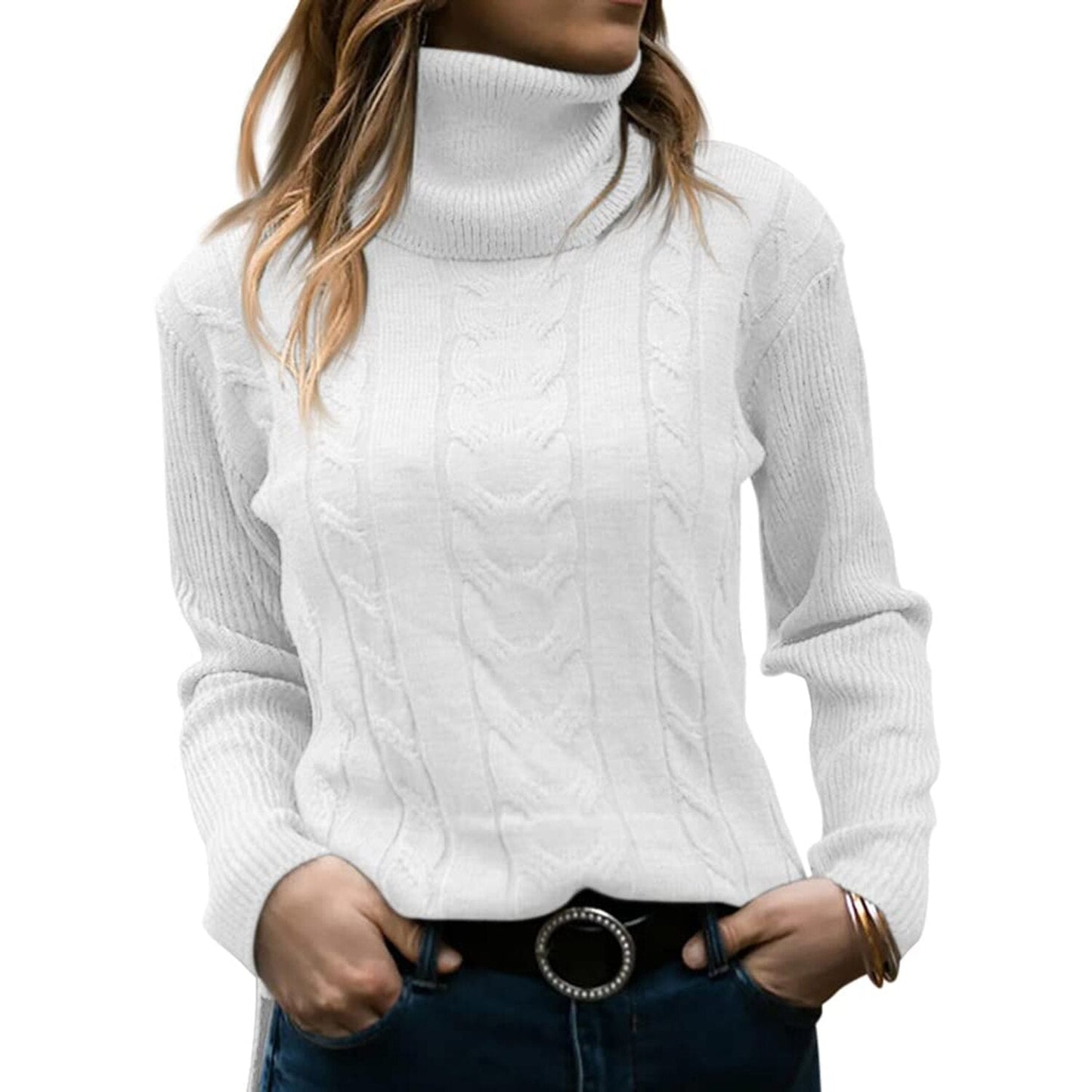 Jocelyn  Cozy Women's Turtleneck Sweater | Soft Knit Pullover