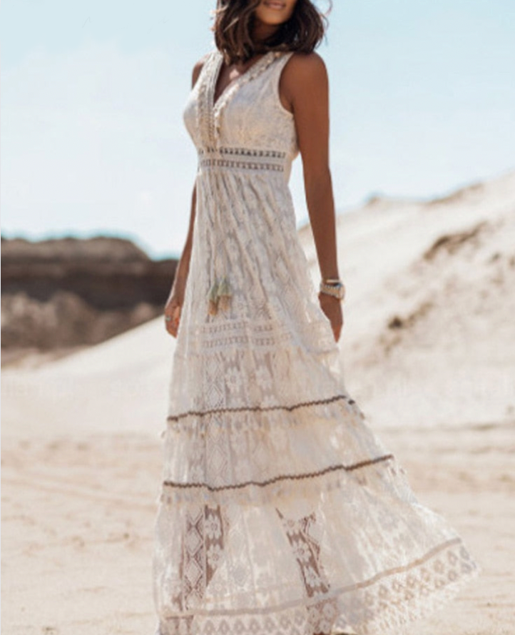 Fionyse Dress | Women’s Bohemian Summer Dress with V-Neckline and Flowy Fit