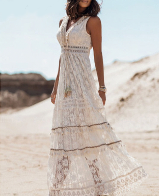 Fionyse Dress | Women’s Bohemian Summer Dress with V-Neckline and Flowy Fit