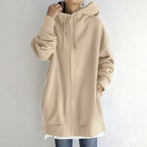 Fannie Hoodie | Oversized Zip-Up Hoodie with Pockets