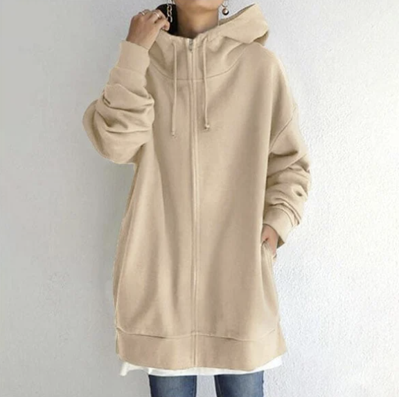 Nita Hoodie | Women's Autumn Oversized Zip-Up Hoodie with Pockets