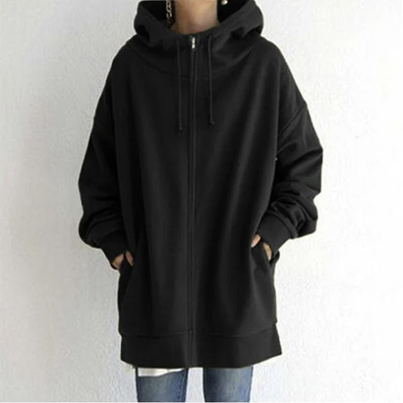 Fannie Hoodie | Oversized Zip-Up Hoodie with Pockets