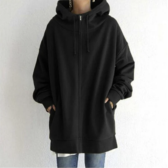 Nita Hoodie | Women's Autumn Oversized Zip-Up Hoodie with Pockets