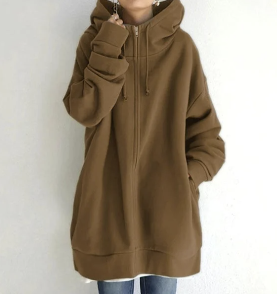 Nita Hoodie | Women's Autumn Oversized Zip-Up Hoodie with Pockets