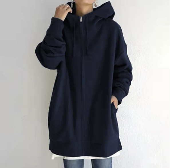 Fannie Hoodie | Oversized Zip-Up Hoodie with Pockets