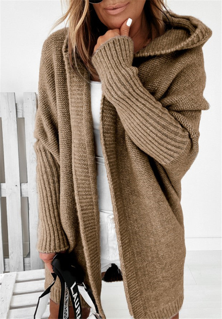 Faiza Cardigan | Cozy Knitted Hooded Cardigan