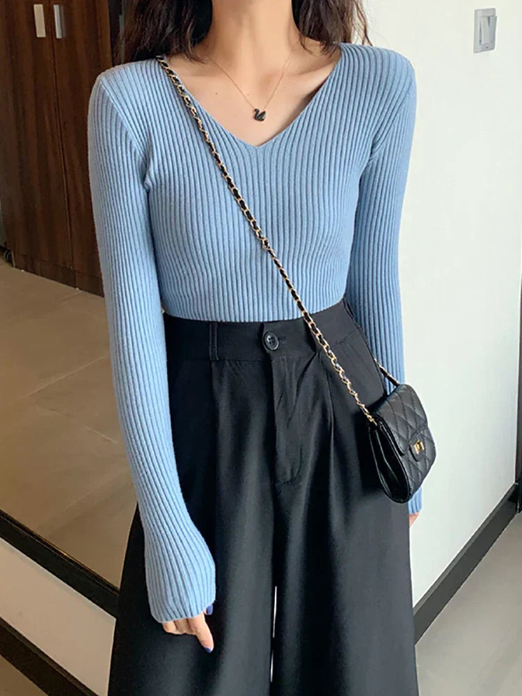 Salina Jumper | Women’s Autumn Slim Fit Ribbed Knit Jumper