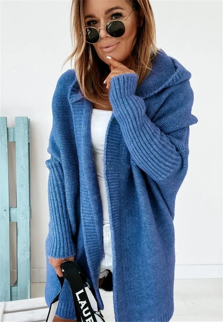 Faiza Cardigan | Cozy Knitted Hooded Cardigan