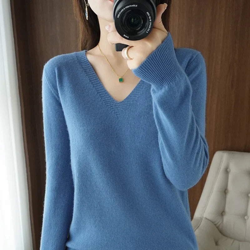 Drusilla Sweater | Cozy V-Neck Sweater with Timeless Style