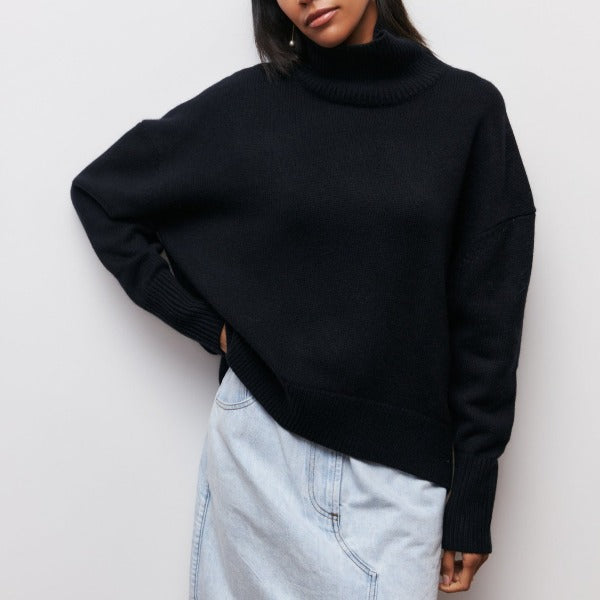 Emilia Sweater | Warm Long-Sleeved Turtleneck Jumper