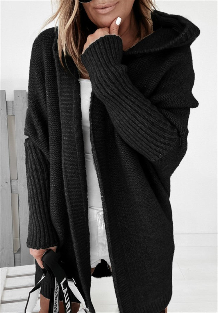 Faiza Cardigan | Cozy Knitted Hooded Cardigan