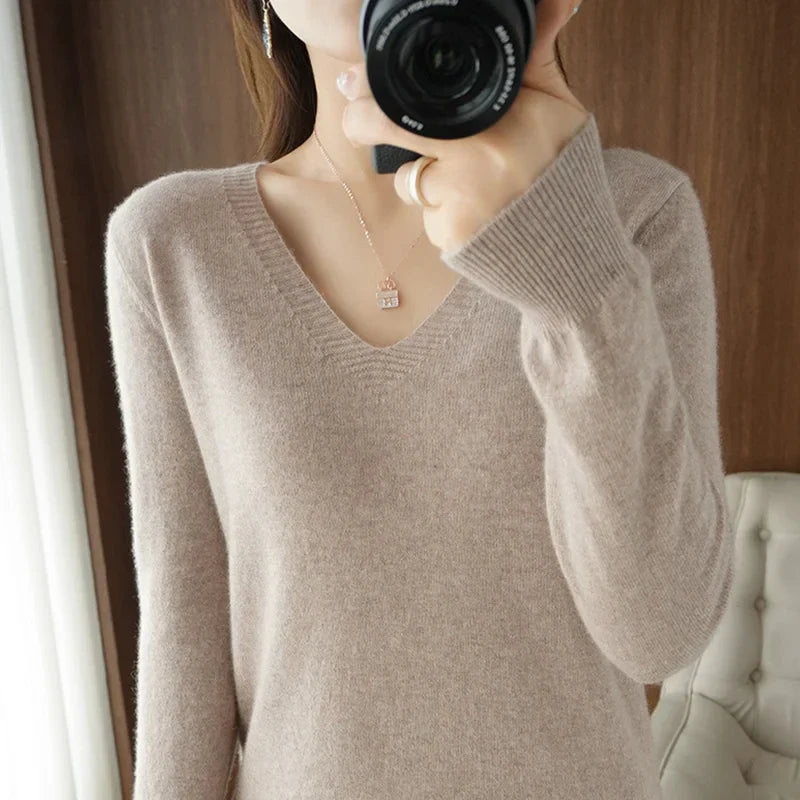 Drusilla Sweater | Cozy V-Neck Sweater with Timeless Style