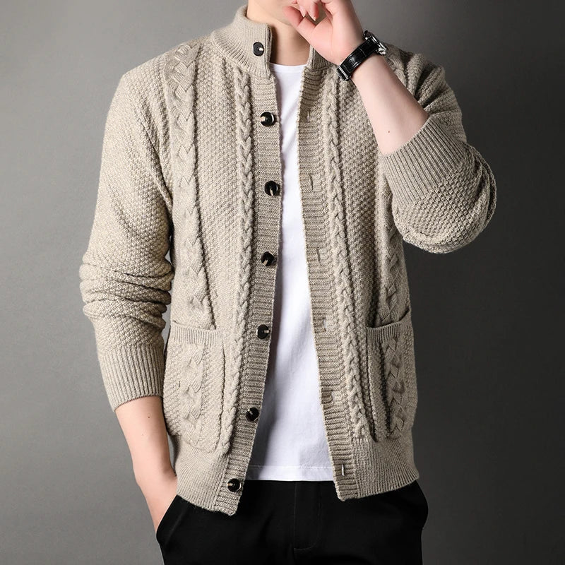 Henry Cardigan | Thick Knit Buttoned Cardigan for Men