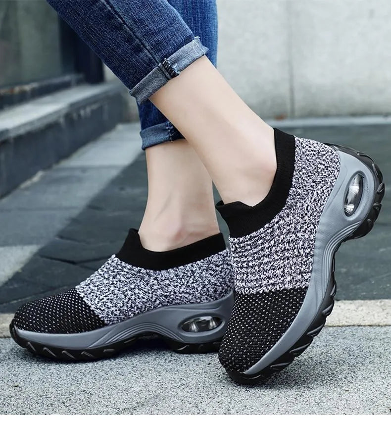 Viridiana Sneakers | Breathable Slip-On Walking Sneakers with Arch Support