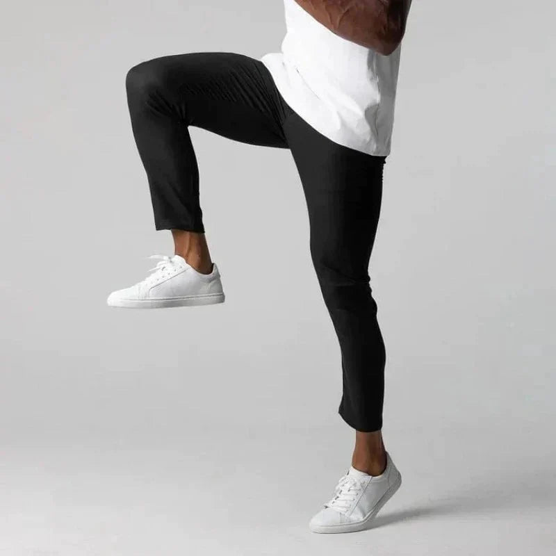 Waylen Trousers | Men’s Slim Fit Stretch Chinos with Elastic Waist