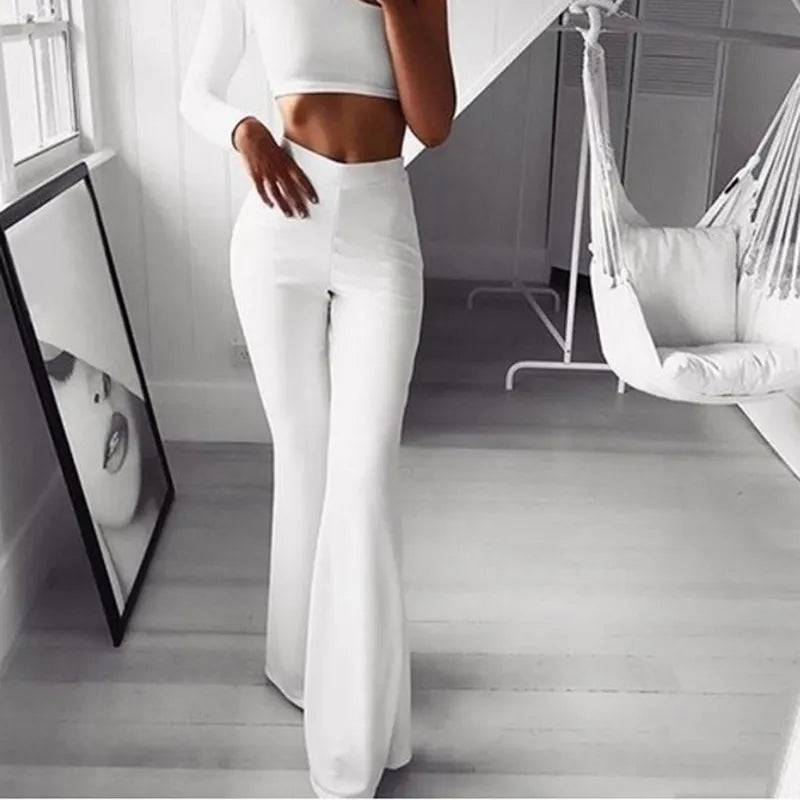 Batsheva Flared Trousers | Women’s High-Waisted Flared Pants with Tailored Fit