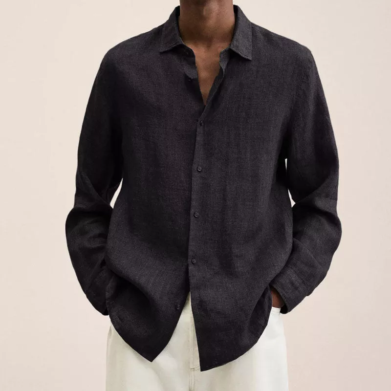 Brandon Linen Shirt | Casual Lightweight Men’s Summer Shirt with Collar