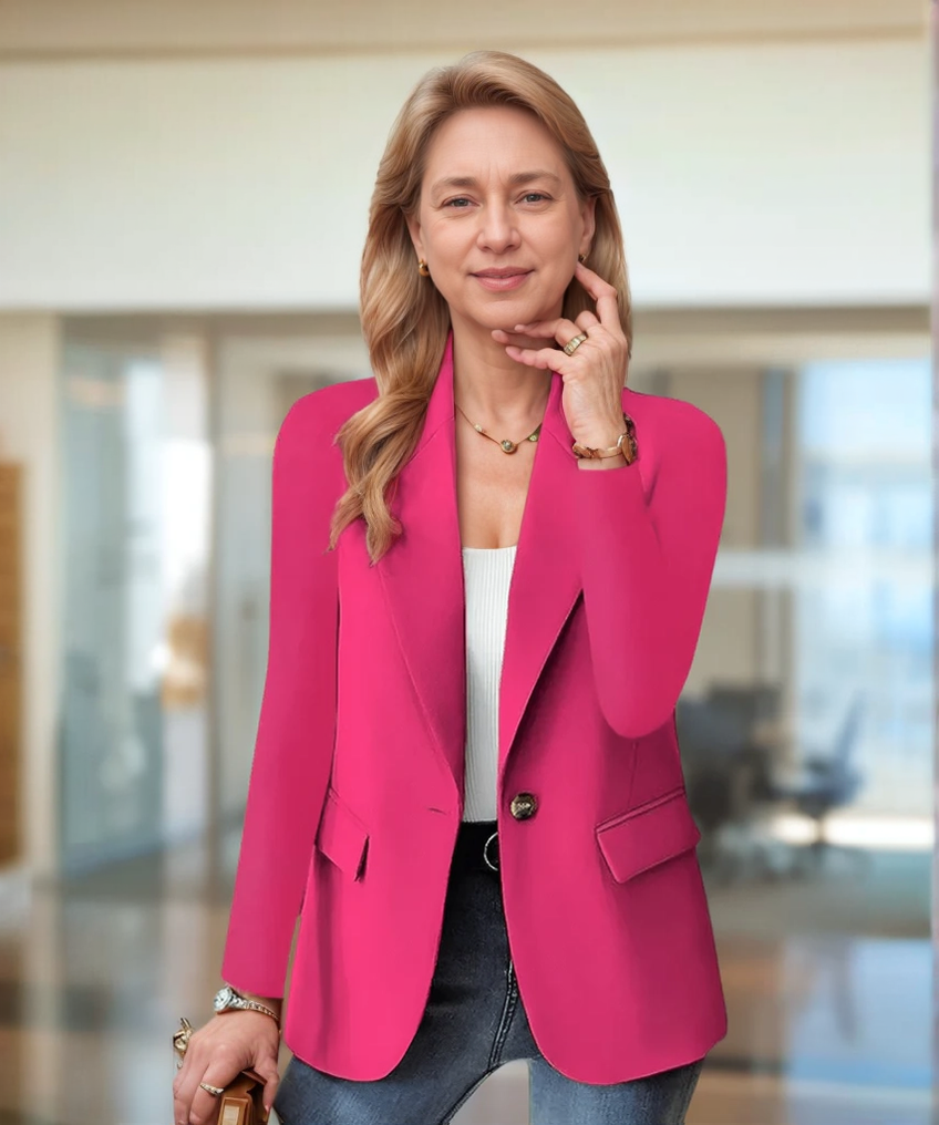 Mavira Blazer | Women's Slim-Fit Long Sleeve Jacket with Classic Lapel