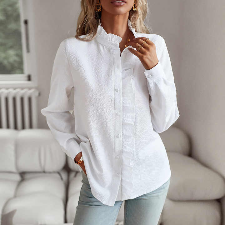 Elise Blouse | Elegant Long Sleeve Button Blouse