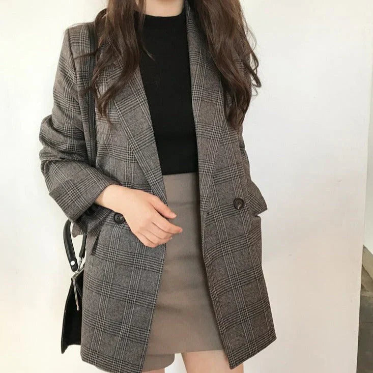 Elodie Blazer | Stylish Checked Pattern Blazer