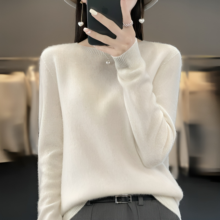 Erin Wool Sweater | Warm O-Neck Pullover