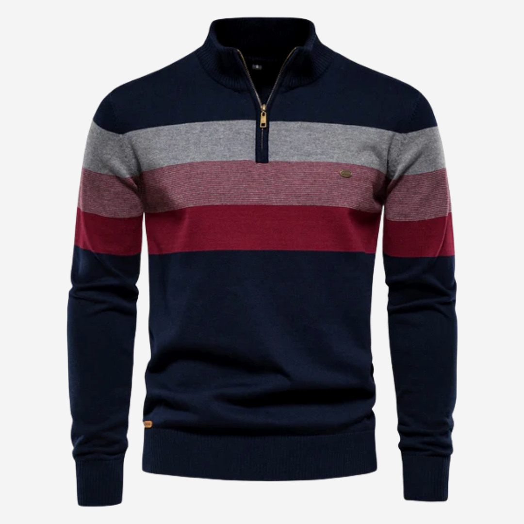 Finn Striped Knit Sweater | Tom Adams Slim-Fit Cotton Blend