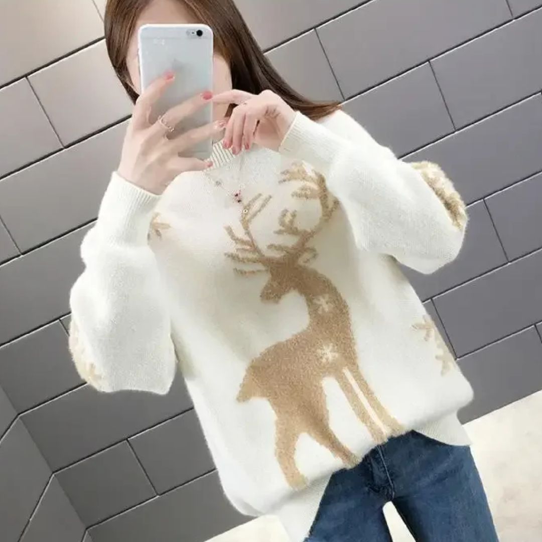 Jamie Sweater | Cozy Reindeer Christmas Sweater