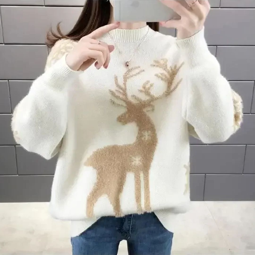 Jamie Sweater | Cozy Reindeer Christmas Sweater