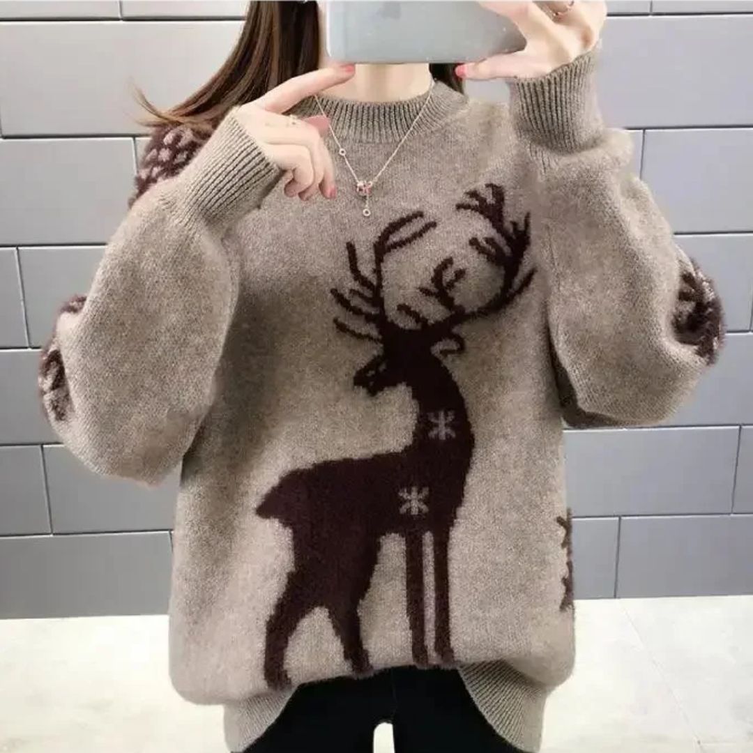 Jamie Sweater | Cozy Reindeer Christmas Sweater