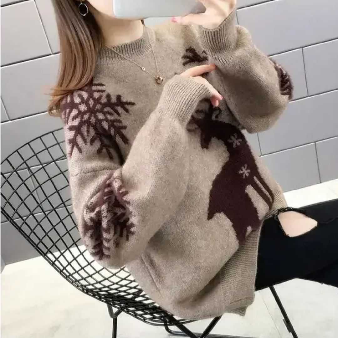 Jamie Sweater | Cozy Reindeer Christmas Sweater