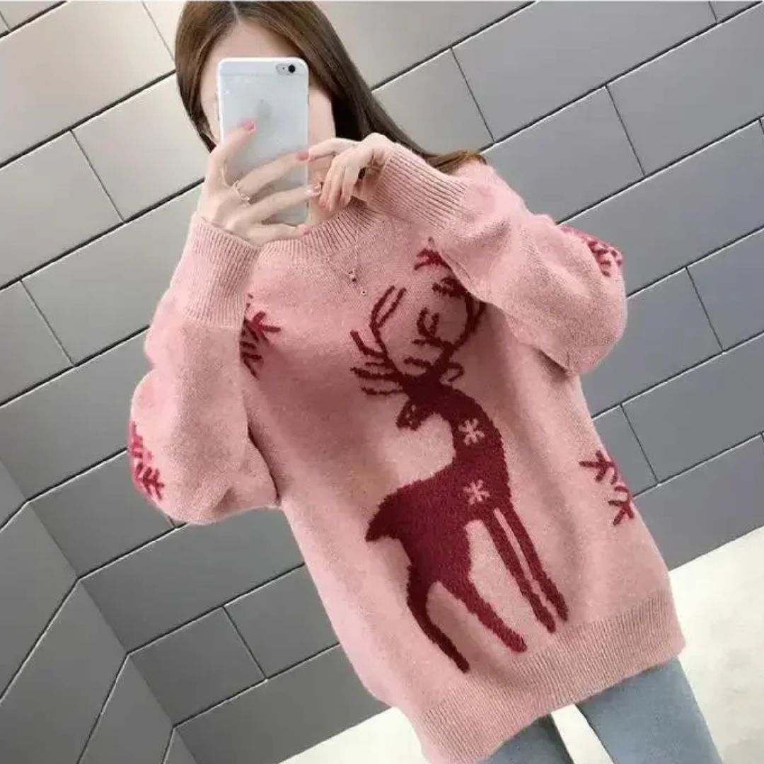 Jamie Sweater | Cozy Reindeer Christmas Sweater