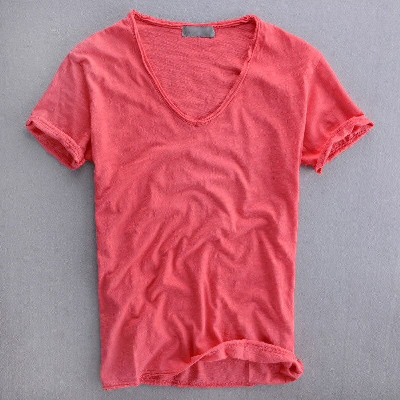 Wilber T-Shirt | Men’s Lightweight Cotton V-Neck Slim Fit T-Shirt