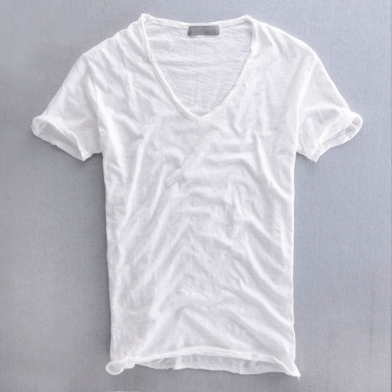 Wilber T-Shirt | Men’s Lightweight Cotton V-Neck Slim Fit T-Shirt