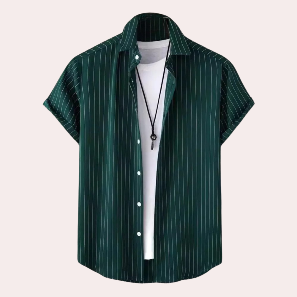 Gideon Shirt | Classic Striped Cotton Men's Shirt