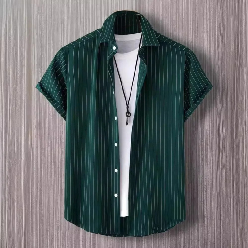 Gideon Shirt | Classic Striped Cotton Men's Shirt