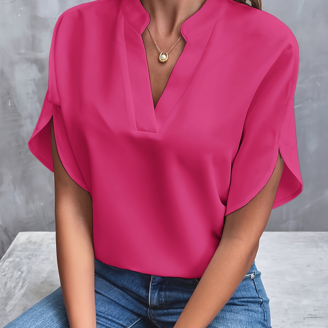 Zandra Blouse | Women’s Lightweight Elegant Blouse with Soft Drape and Classic Collar